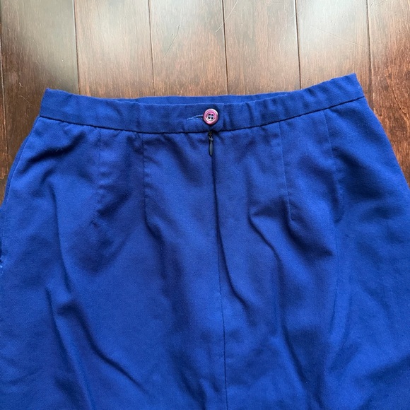 Pendleton Women's Vintage 100% Wool Skirt Size 8 Petite Preppy Academia Blue - Picture 6 of 7